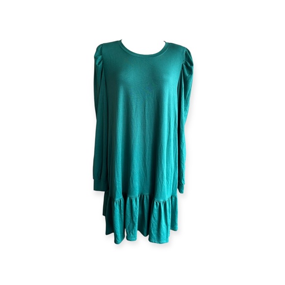 Crown & Ivy dress green long sleeve Plus size 2X - Picture 1 of 9